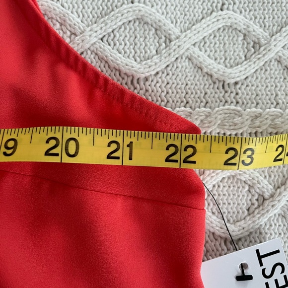 Nine West Deep Coral Women's Sleeveless V-Neck Lined Top Women’s size XL - Picture 14 of 16